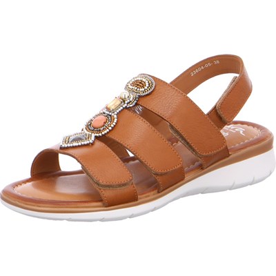 ARA Wedgeal Kreta cognac Sandaler Dame Brune | BO5406712