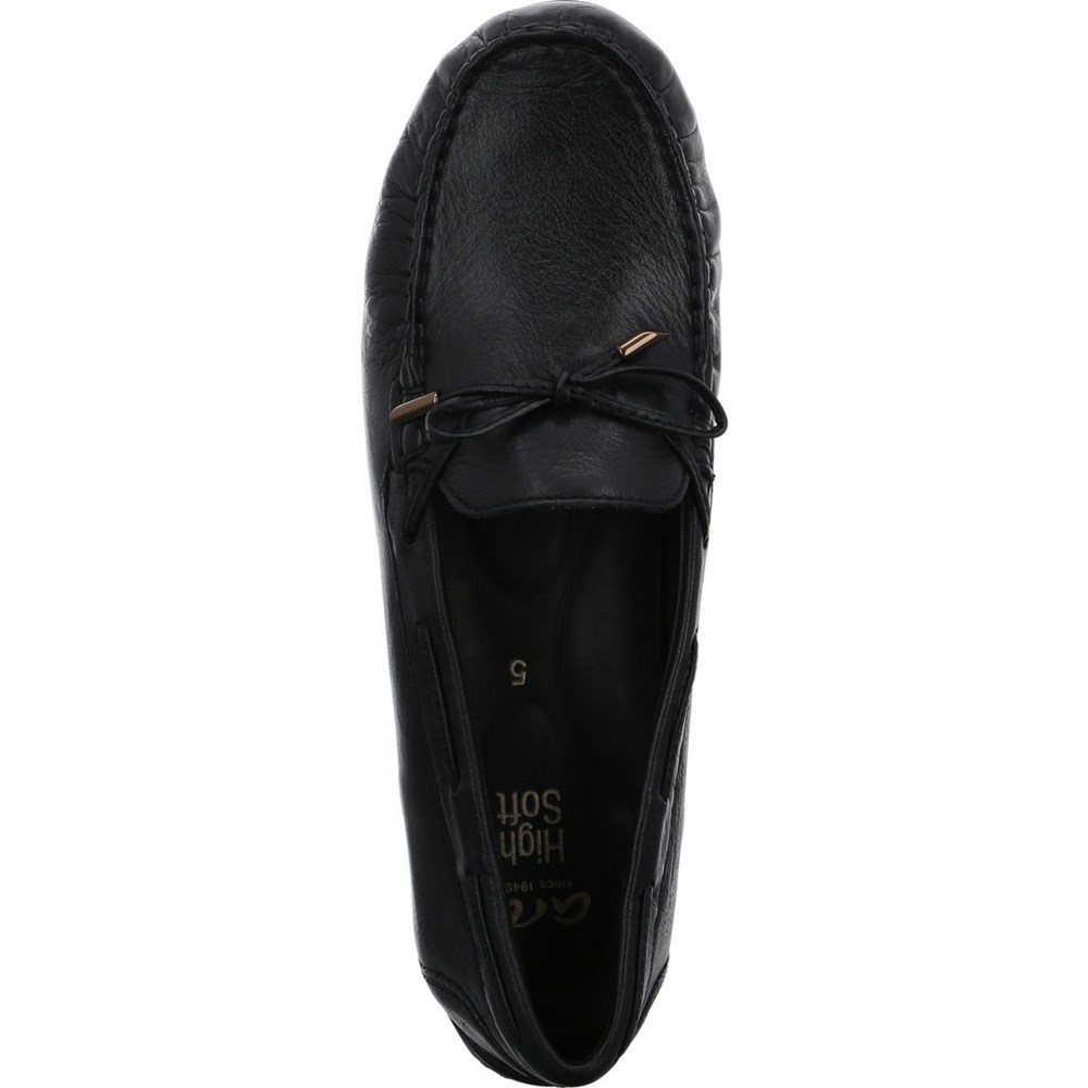 ARA Alabama Loafers Dame Svarte | YK2391064