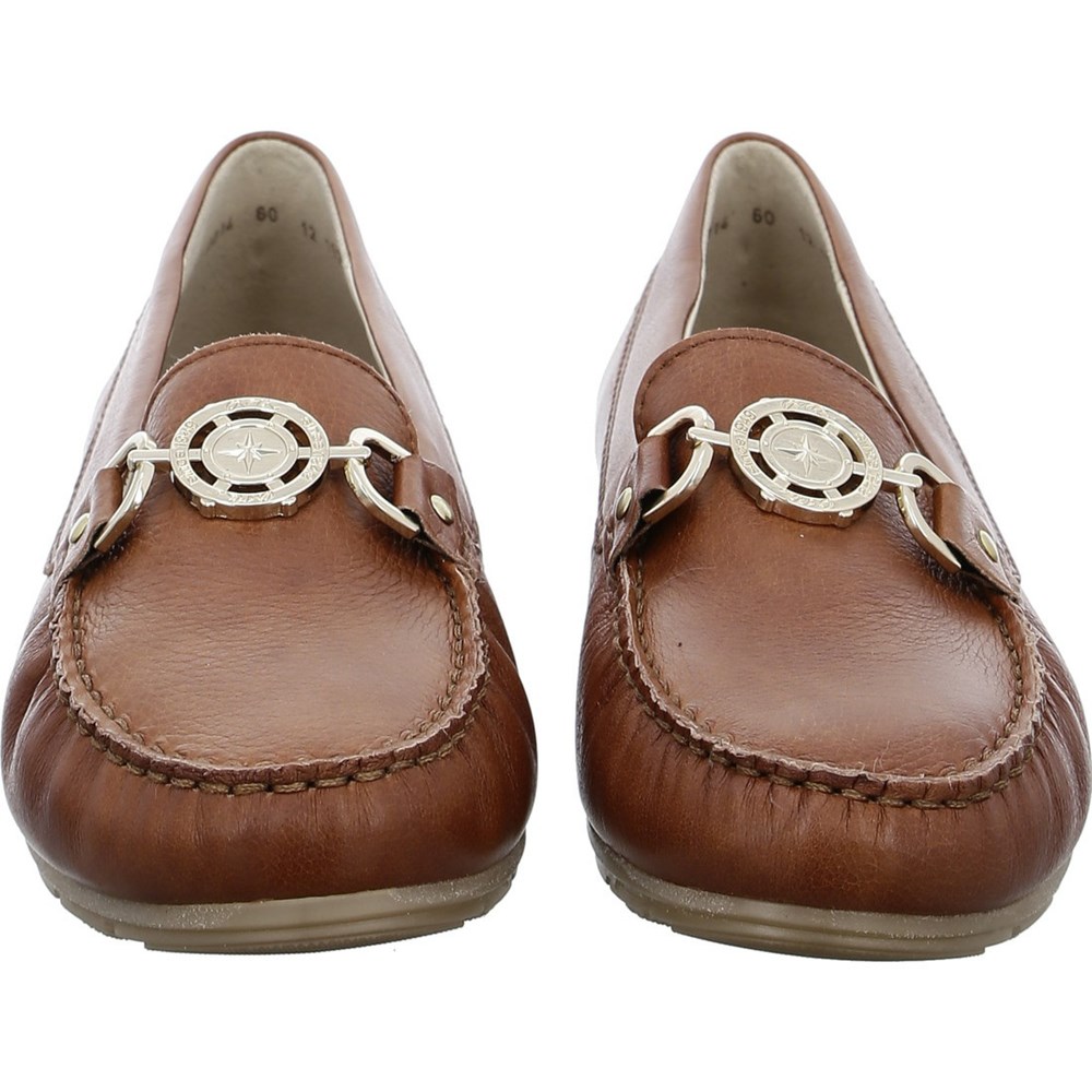 ARA Alabama cognac Loafers Dame Brune | KI4012376