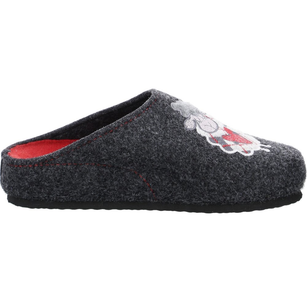 ARA Cosy anthracite Tøfler Dame Grå | DV2097856