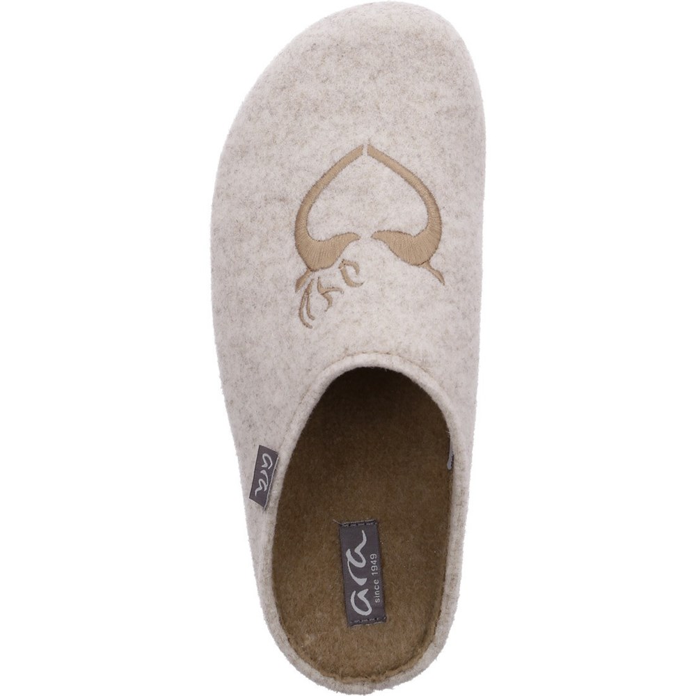 ARA Cosy creme Tøfler Dame Hvite | DO2793856