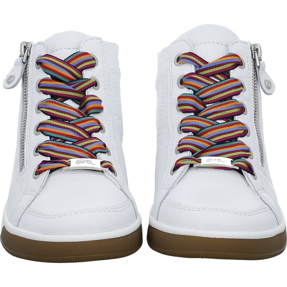 ARA High top Rom Snøresko Dame Hvite | UT6792410