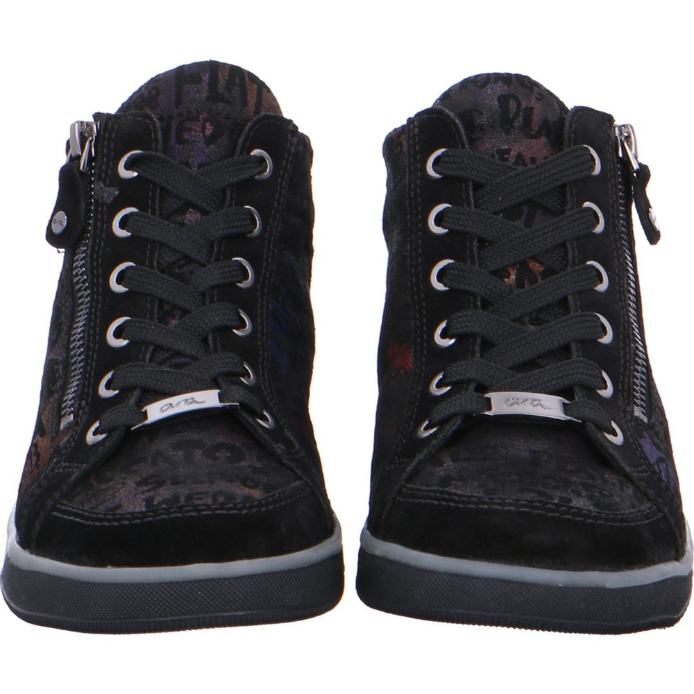 ARA High top Rom Snøresko Dame Svarte | SL0723498