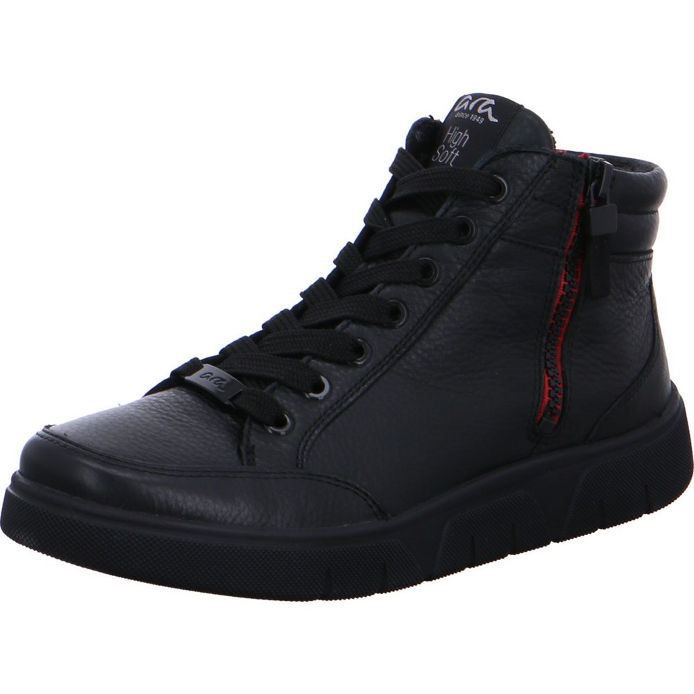 ARA High top Rom-Sports Snøresko Dame Svarte | ZV9254086