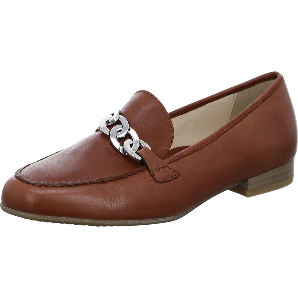 ARA Kent brandy Loafers Dame Brune | VJ6937854