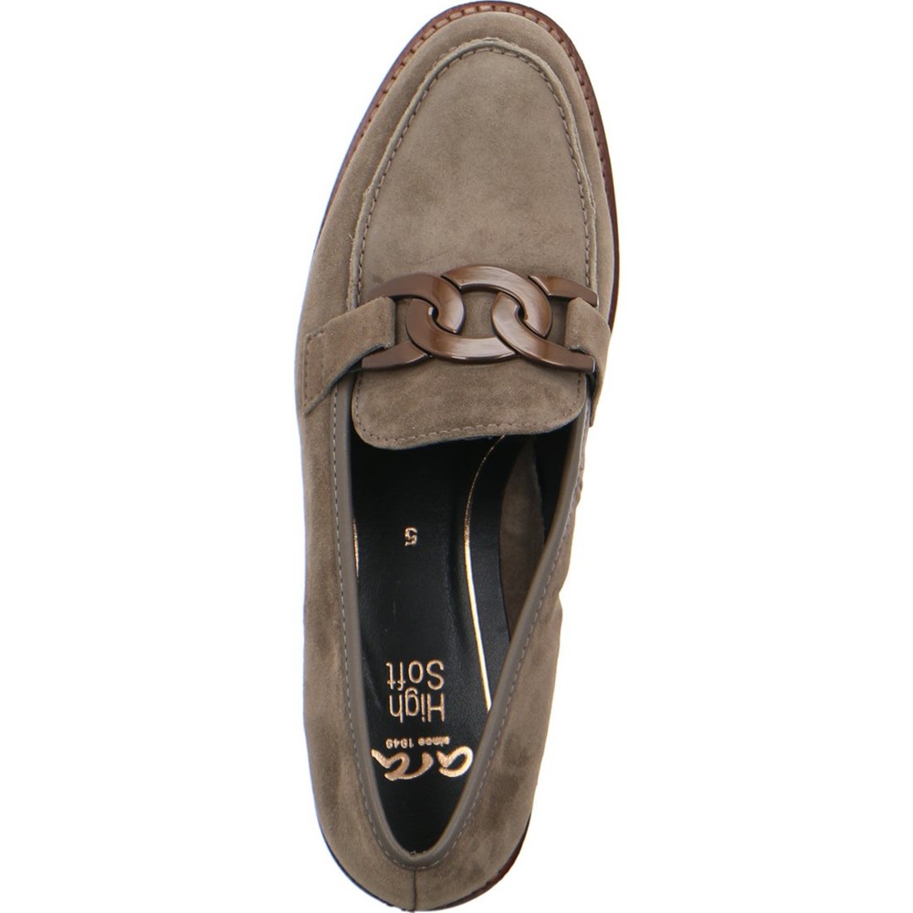 ARA Kent taiga Loafers Dame Grå | NL4826397