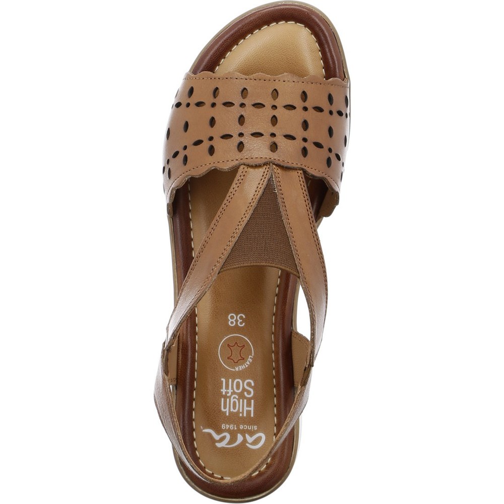 ARA Kreta cognac Sandaler Dame Brune | FK4725981