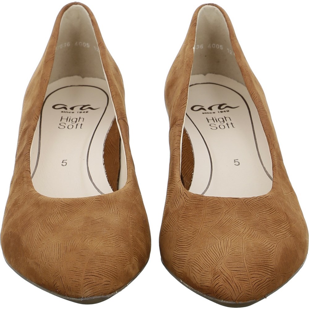 ARA London cognac Court Sko Dame Brune | WK7906243