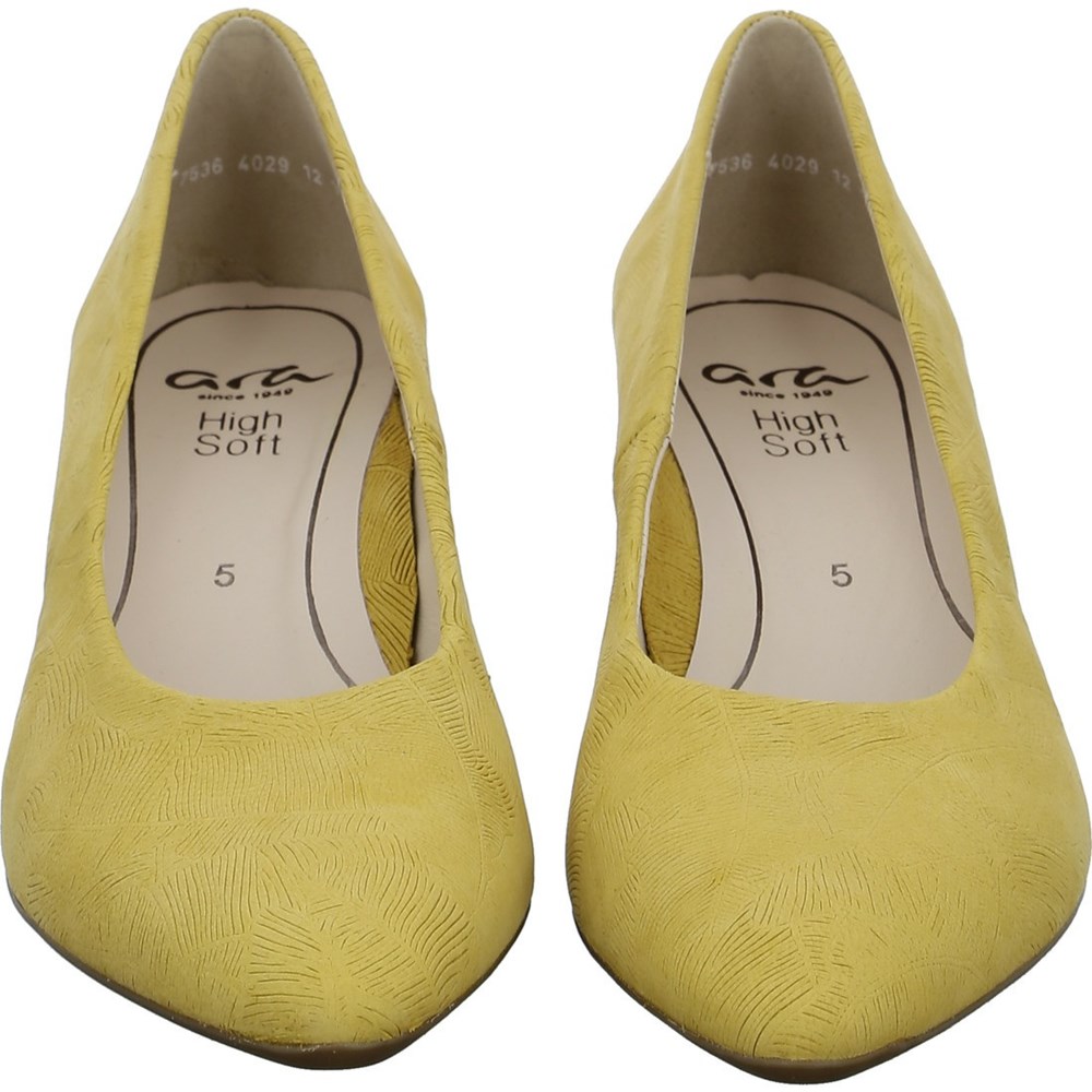 ARA London sole Court Sko Dame Gul | JG1503892