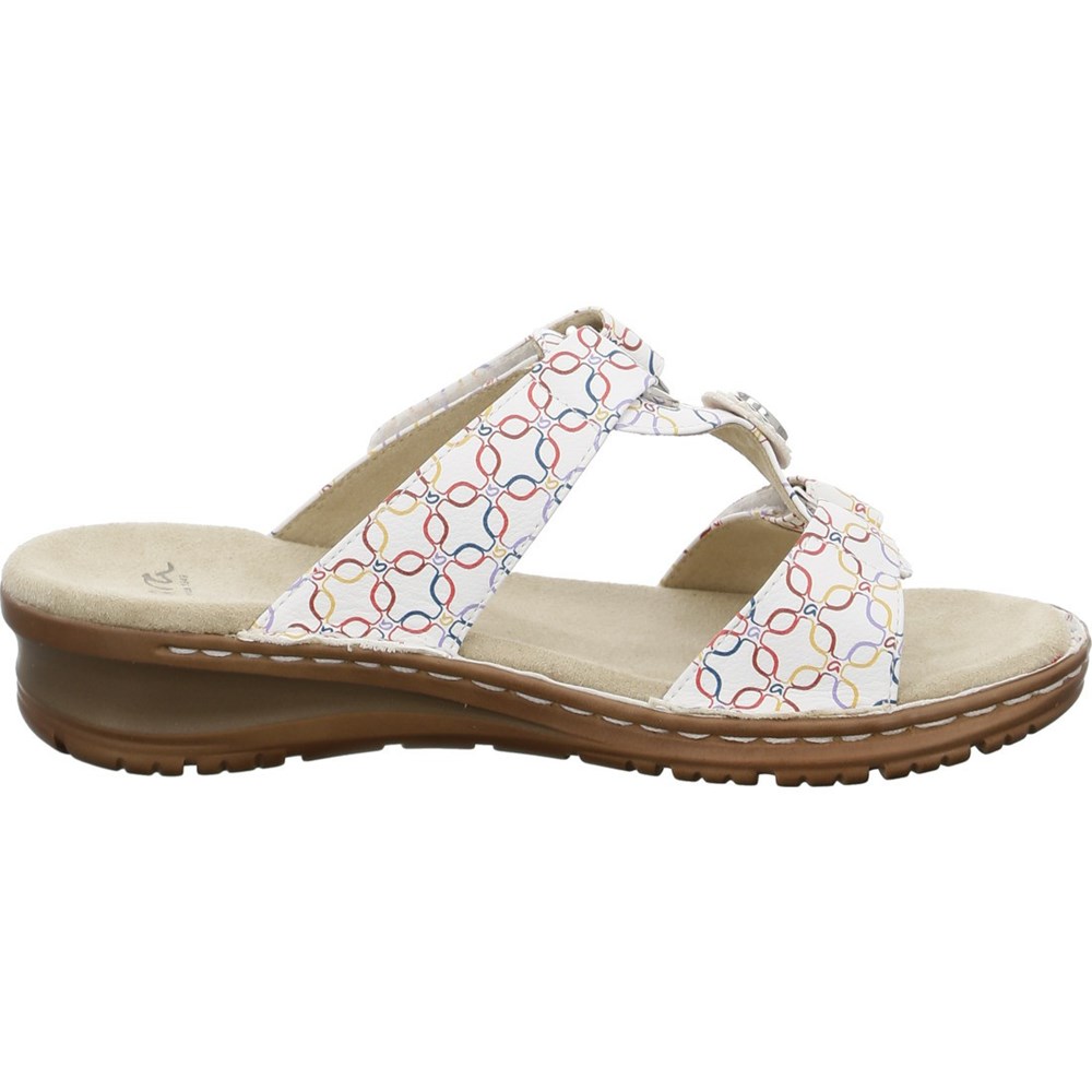 ARA Mules Hawaii multi Mules Sko Dame Hvite | JA9142736