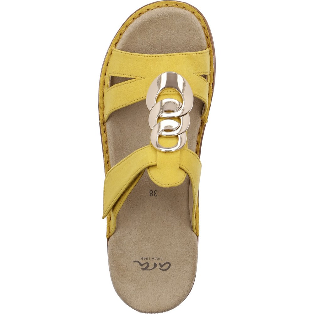 ARA Mules Hawaii sole Mules Sko Dame Gul | IA8742510