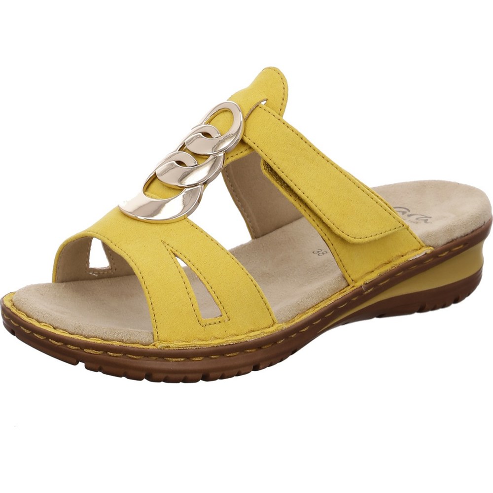 ARA Mules Hawaii sole Mules Sko Dame Gul | IA8742510