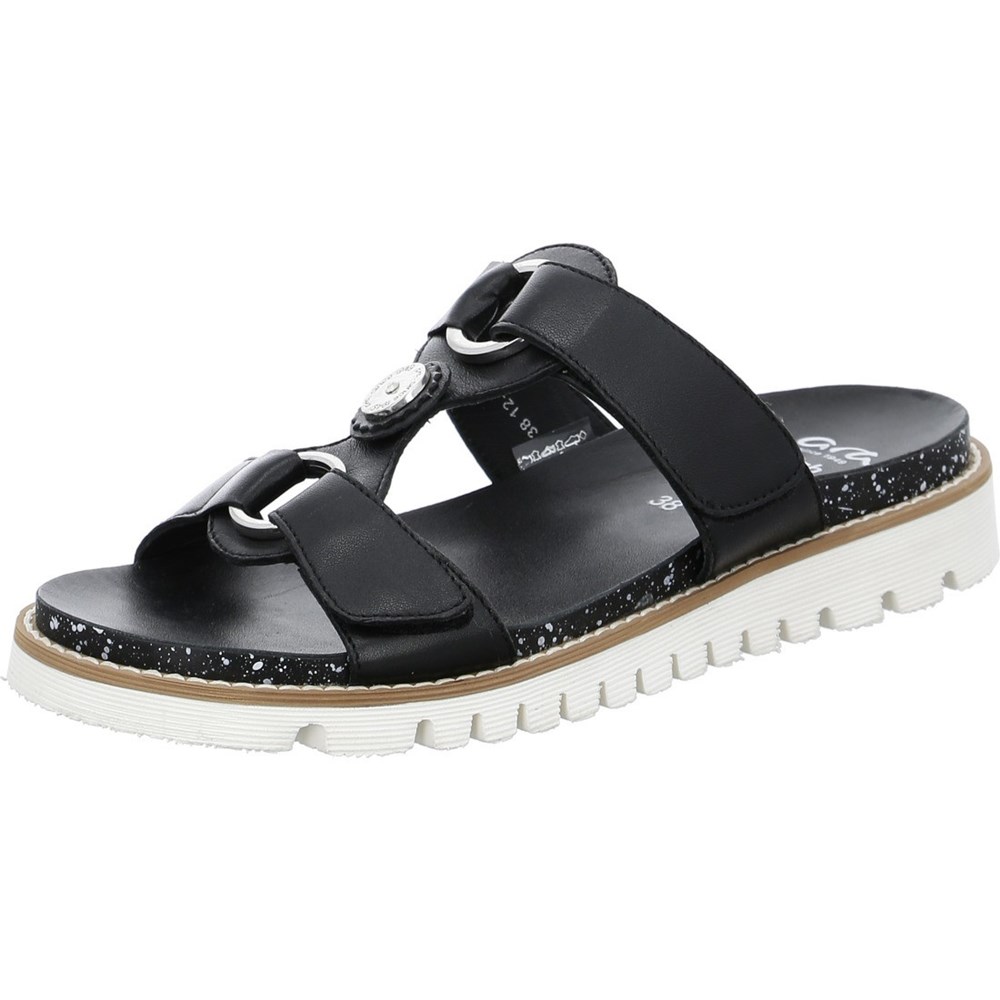 ARA Mules Kent-Sports Mules Sko Dame Svarte | XG5107826