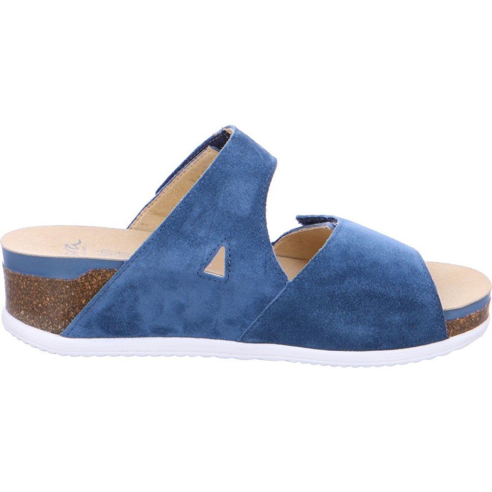 ARA Mules Norderney capri Mules Sko Dame Blå | JR2517349