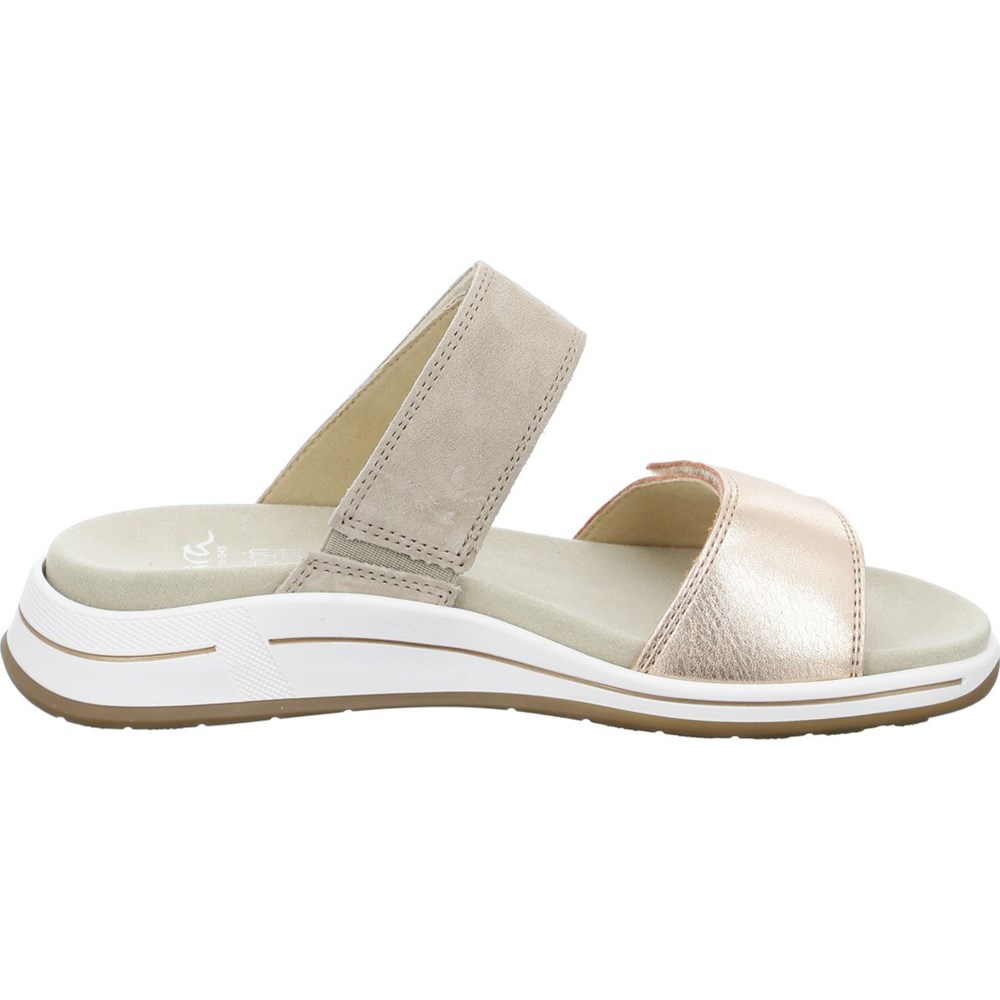 ARA Mules OsakaGold Mules Sko Dame Beige | OI5271684