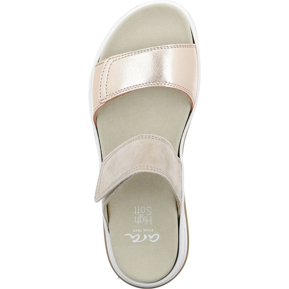 ARA Mules OsakaGold Mules Sko Dame Beige | OI5271684