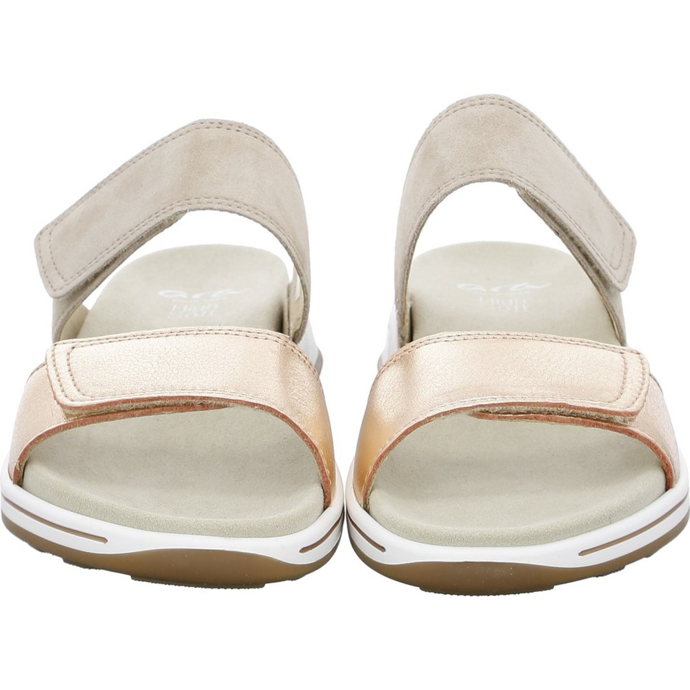 ARA Mules OsakaGold Mules Sko Dame Beige | OI5271684