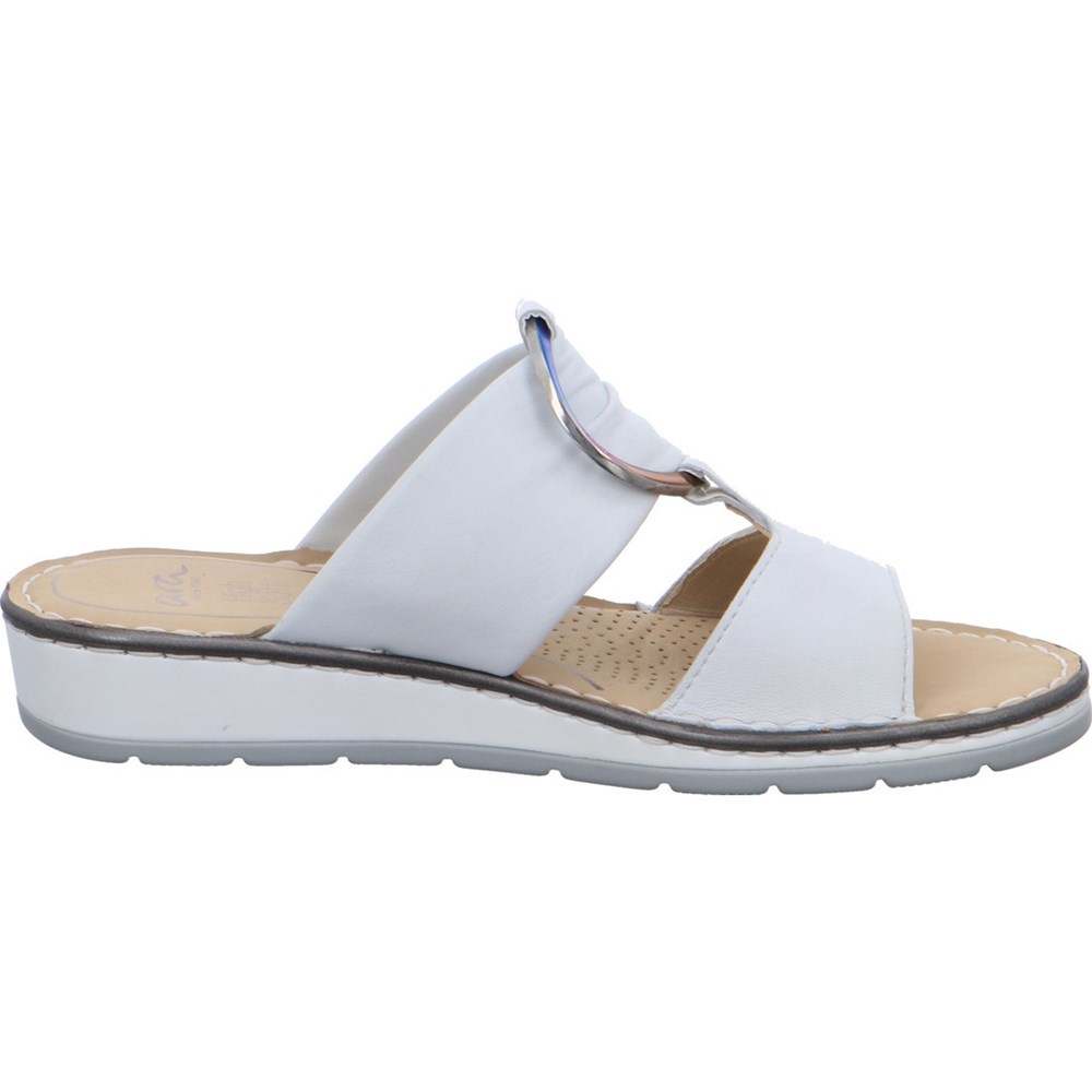 ARA Mules Positano nebbia Mules Sko Dame Hvite | SI4612980