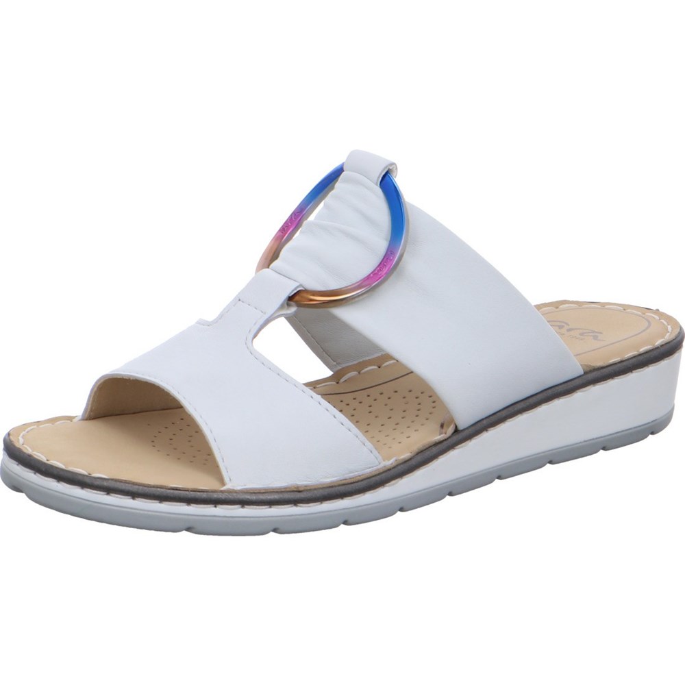 ARA Mules Positano nebbia Mules Sko Dame Hvite | SI4612980