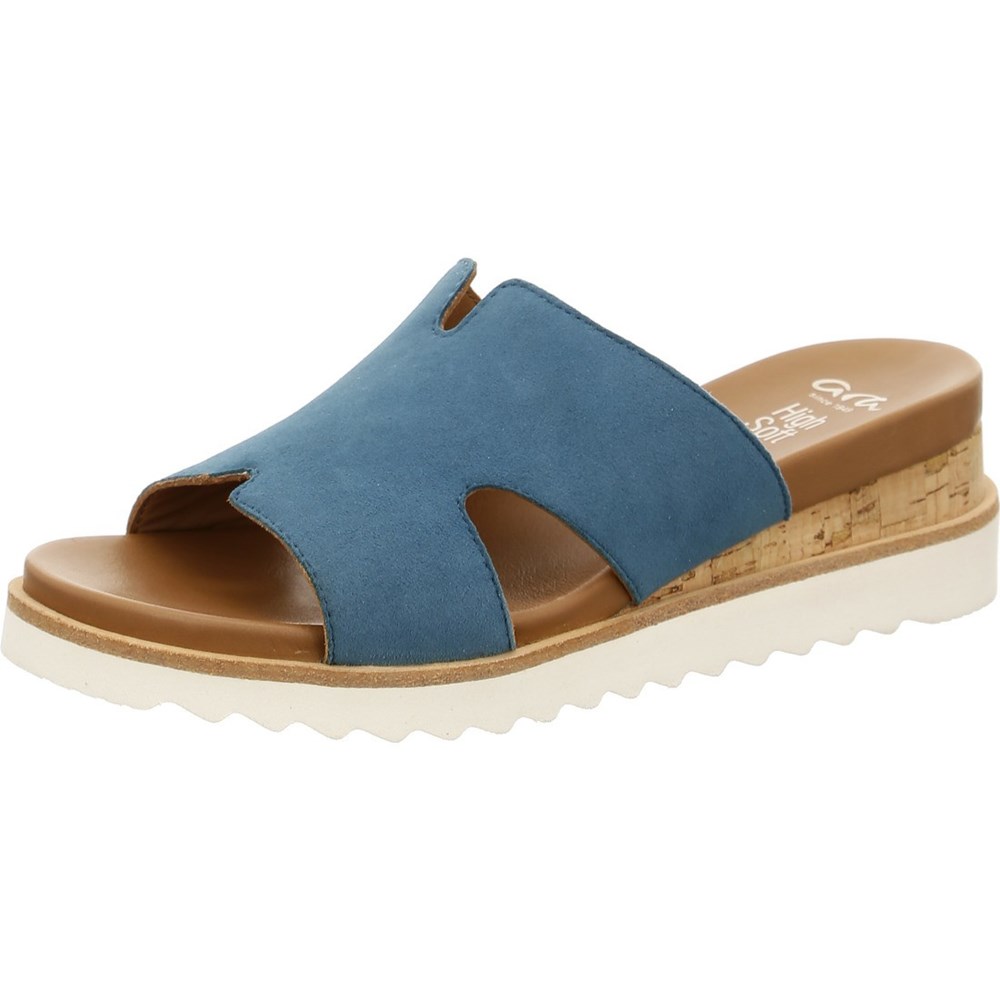 ARA Mules Valencia capri Mules Sko Dame Blå | ZP4820763