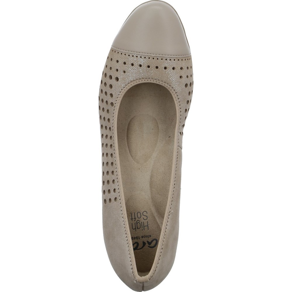 ARA Nizza Court Sko Dame Beige | TR1743589