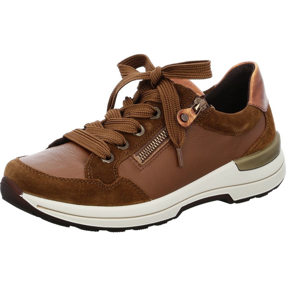 ARA Nnuts cognac Joggesko Dame Brune | CR8935074