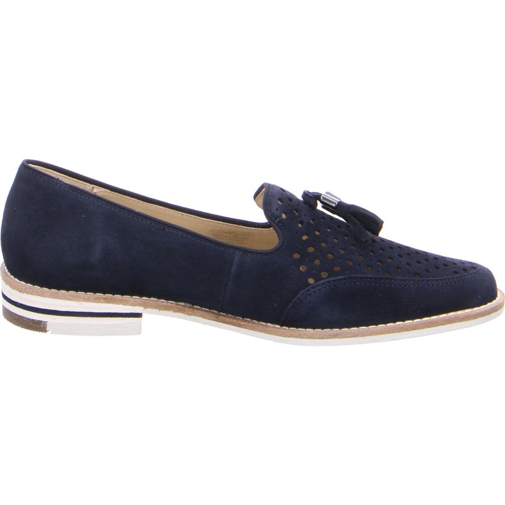 ARA Penny Kent Loafers Dame Blå | UB9753186