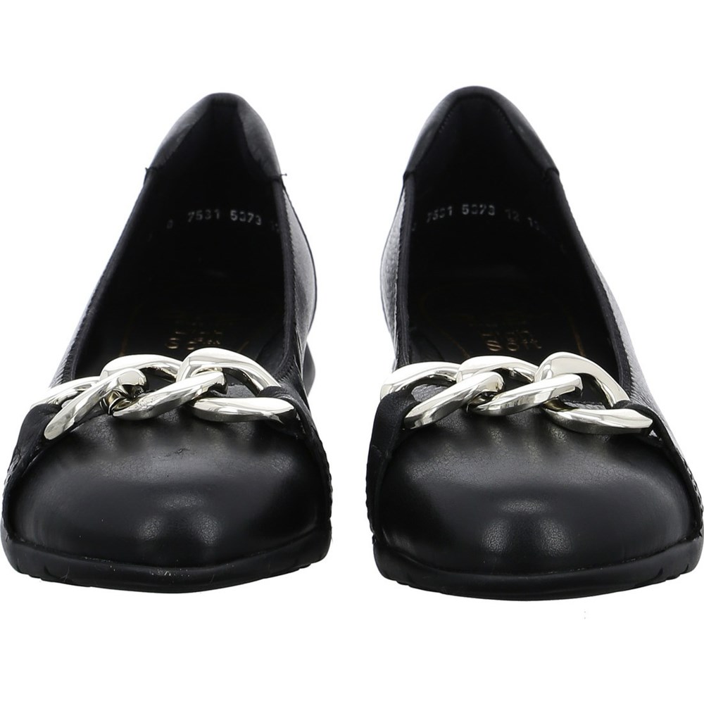 ARA Sardinia Loafers Dame Svarte | ZD6480375