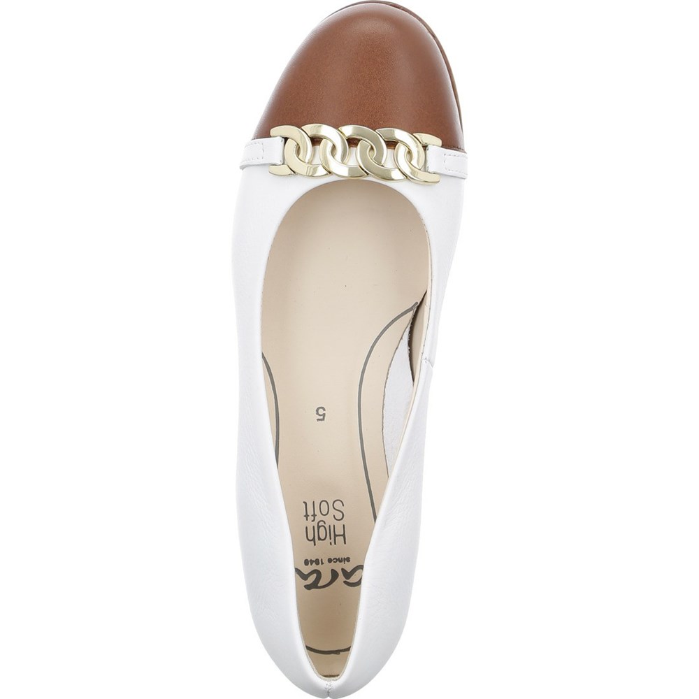 ARA Sardinia cognac Ballerinasko Dame Hvite | FE8501634