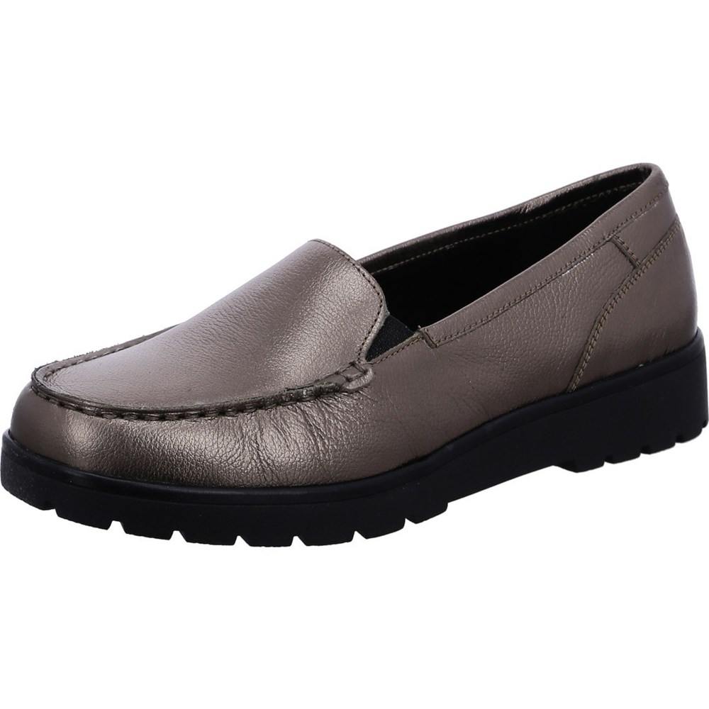 ARA Slip-ons Dallas taiga Loafers Dame Grå | CO3014825