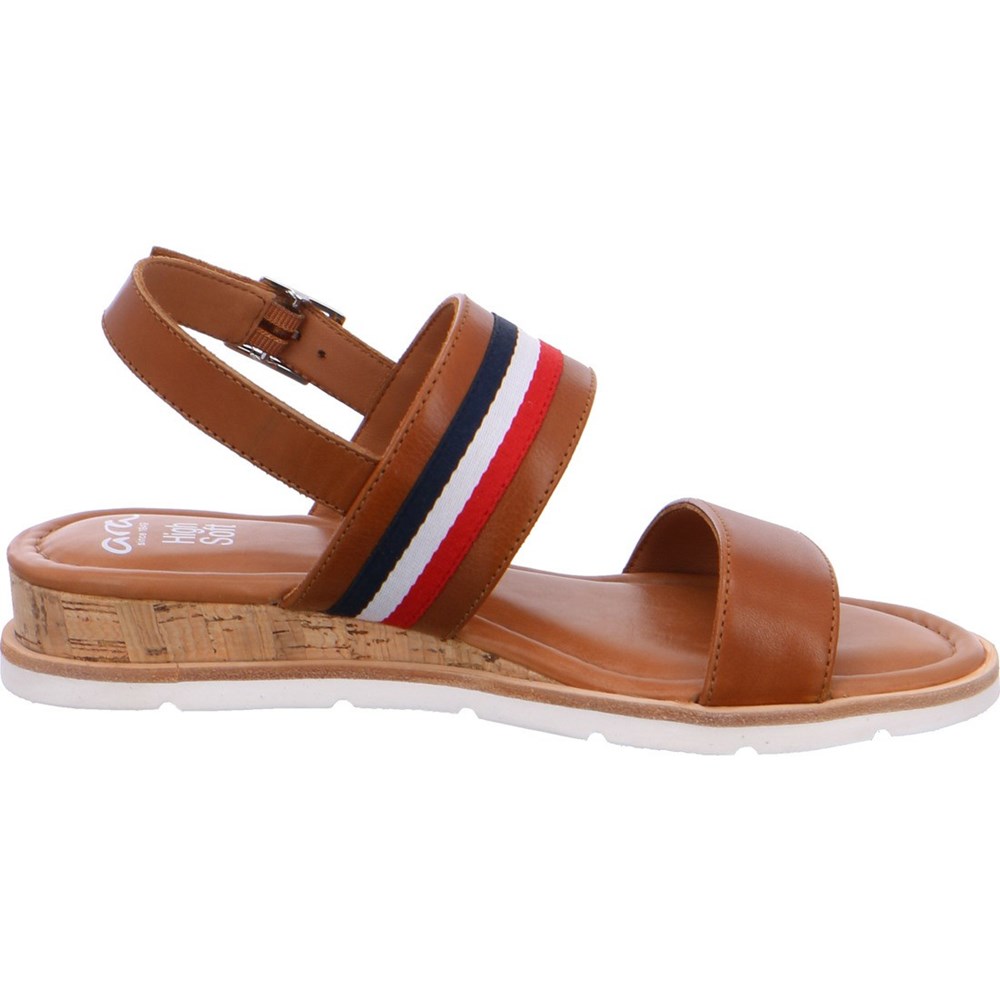 ARA Wedgeal Carmel cognac Sandaler Dame Brune | KX7584961